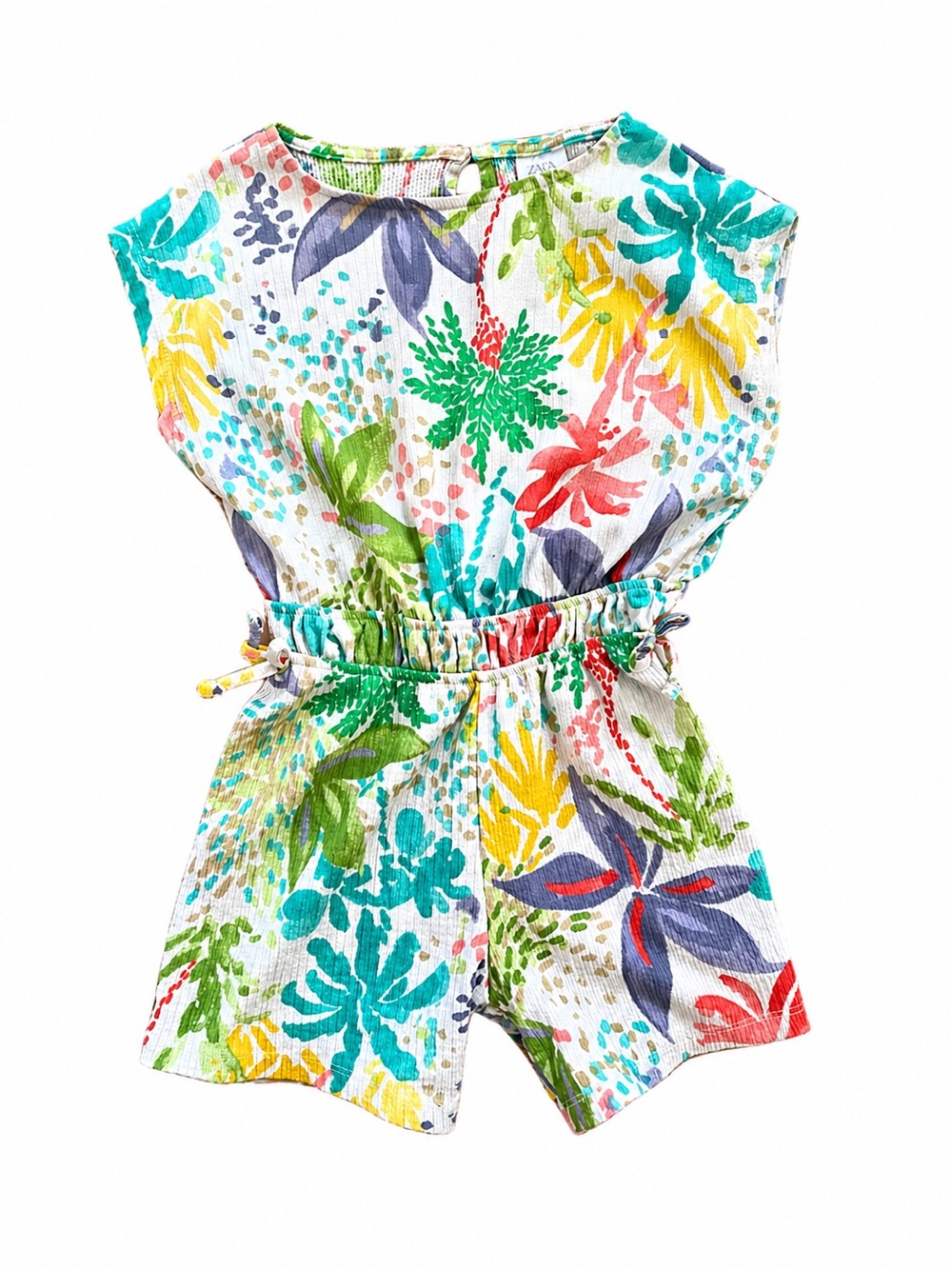 Zara Tropical Floral Short Multicolor Romper
